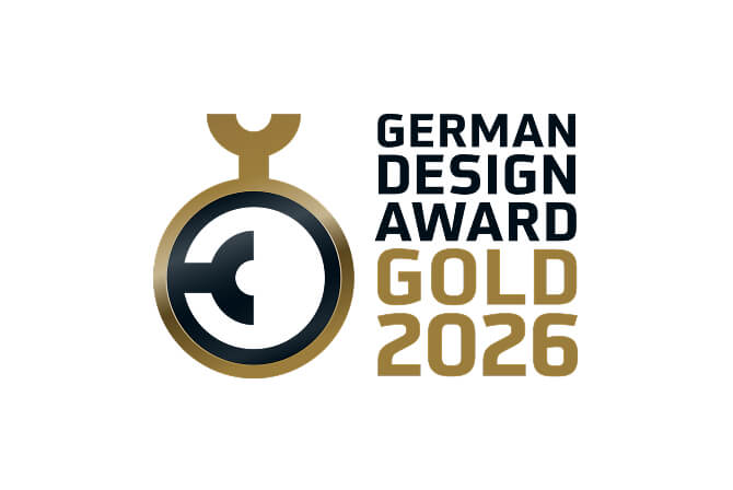 German Design Award 2026 Goldのロゴ。
